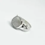 joya de plata 950 con piedra lunar