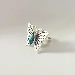 anillo mariposa calado hecho a mano