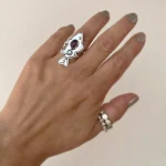 anillo pez hecho a mano con amatista