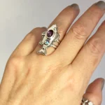 anillo pez amatista plata artesanal