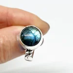 anillo plata 950 con labradorita natural