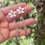 aros colgantes flor primaveral