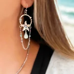 aros estrellas de mar en plata 950 con amatistas