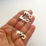 pendientes caballitos de mar con cristal Swarovski