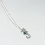 collar caballito de mar en plata 950