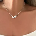 collar de plata inspirado en el océano