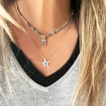 collar con apatitas y hematites naturales