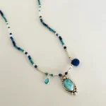 collar lapislazuli cuarzo cristal larimar