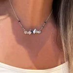 collar con amatista y peridoto natural