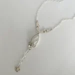 collar luna de plata hecho a mano