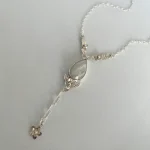 collar piedra luna natural en plata