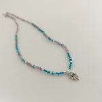 collar de protección con turquesa amatista y apatita