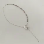 collar de turmalinas naturales con flor