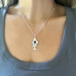 collar artesanal pez con amatista