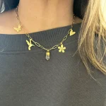 collar de lazos y vínculos doré