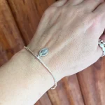 pulsera ajustable de plata artesanal