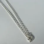 cadena de plata con broche timón intercambiable