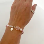 joya espiritual cuarzo rosa hecha a mano