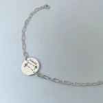pulsera medalla signo cadena plata