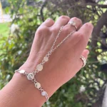 brazalete mano plata hecho a mano