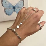 pulsera anillo unidos plata swarovski
