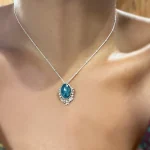collar delicado apatita plata mujer
