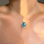 collar plata 950 con apatita natural