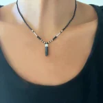 collar turmalina negra proteccion plata