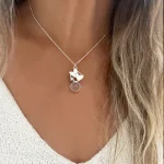 collar cuarzo rosa giratorio plata 950