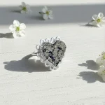 anillo corazón de abundancia pirita