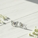 Aros mariposas - plata 950