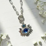 Colgante Ojo Mistic con cristal Swarovski en plata 950