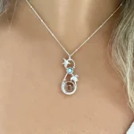 joya cuarzo cristal con tortuga estrella de mar y cristal swarovski