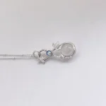 colgante plata con cuarzo cristal natural esfera giratoria diseño marino