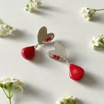 Aros corazones de plata 950