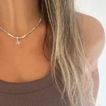Collar Juliet plata 950 con perlas naturales y labradorita hecho a mano