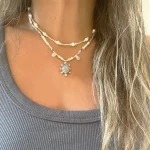 collar de perlas naturales hecho a mano con terminaciones en plata 950
