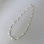 collar de perlas naturales estilo clásico moderno hecho a mano