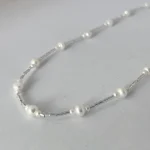 collar de perlas naturales para uso diario elegante y ligero