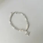 pulsera delicada hecha a mano con labradorita perlas y circon en plata