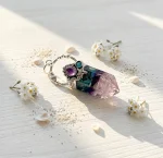 joya espiritual de fluorita natural y amatista