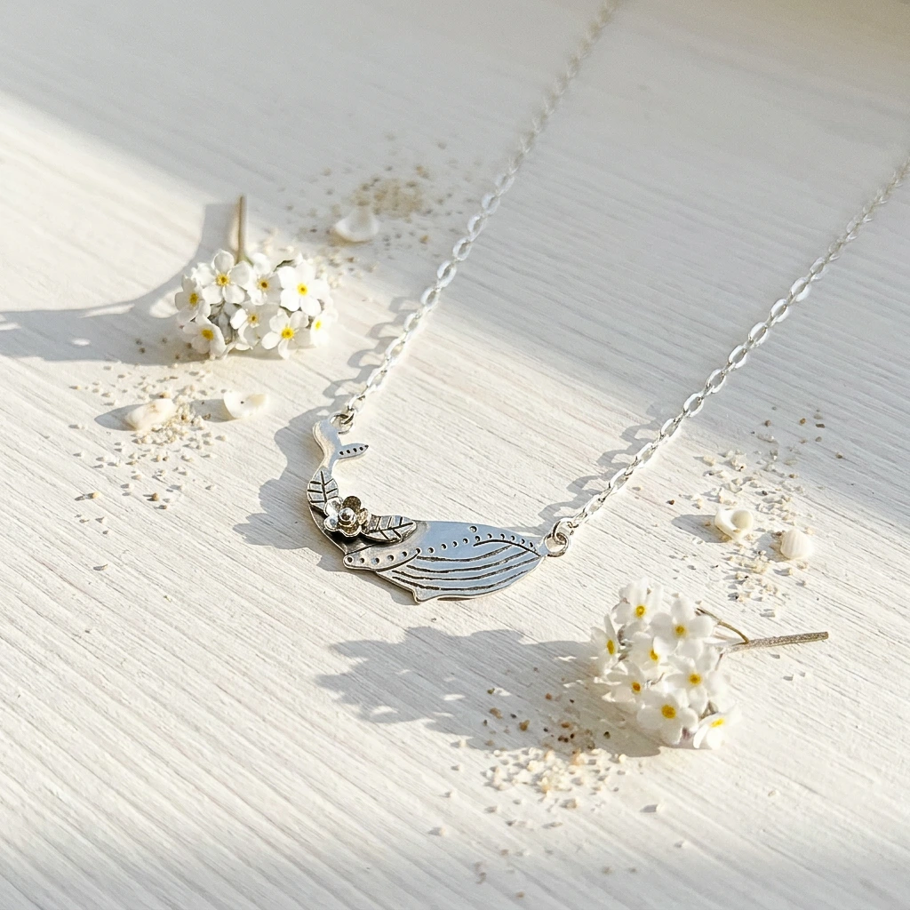 collar ballena con diseño detallado