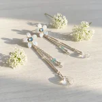 aros artesanales de plata y piedras naturales