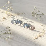 aros plata 950 con caballito y cristal