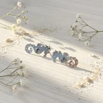 aros plata 950 con caballito y cristal