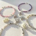 Pulsera nudo mágico con piedras naturales y plata