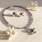 Collar y aros para mujer