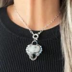 Colgante Cielo de Media Noche con piedra luna y ónix negro hecho a mano plata 950 Chile Pilar Segura
