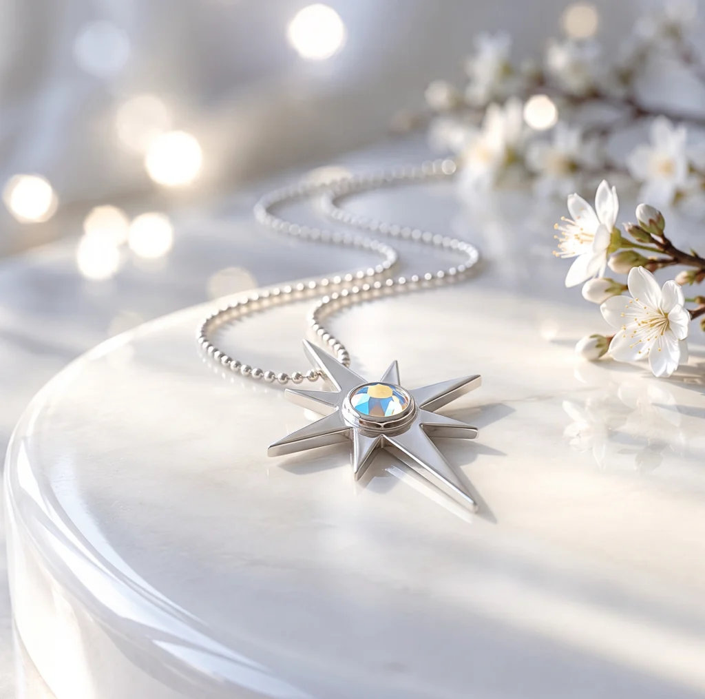Collar con estrella - plata 950