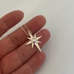 Collar artesanal con estrella de plata 950 calada a mano y cristal Swarovski certificado - Pilar Segura Orfebre